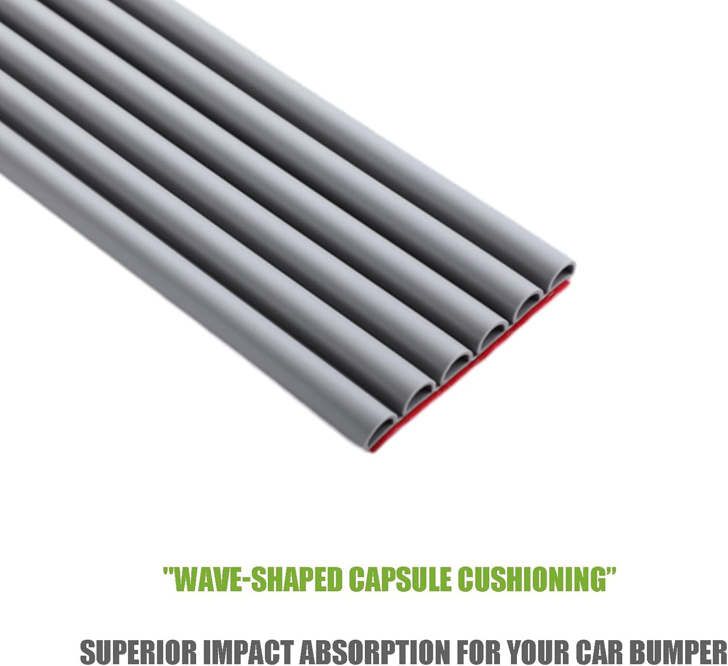 VEXPLO DIY Car Bumper Protector Guard, Strong Self Adhesive Rubber Rear Front Bumper Guard for SUV Cars Trucks, No Residue Anti Scratch & Anti-Colision Car Bumper Guard Accessories- 5 Pack Black