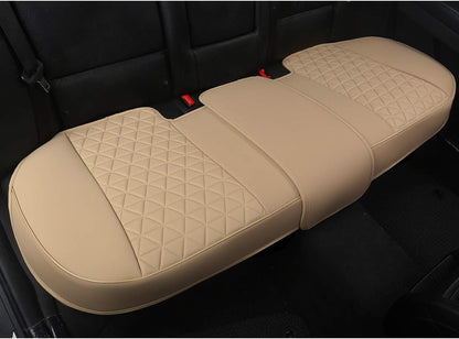 Black Panther Luxury Faux Leather Car Seat Cover Front Bottom Seat Cushion Cover, Anti-Slip and Wrap Around The Bottom, Fits 95% of Vehicles - 1 Piece,Black