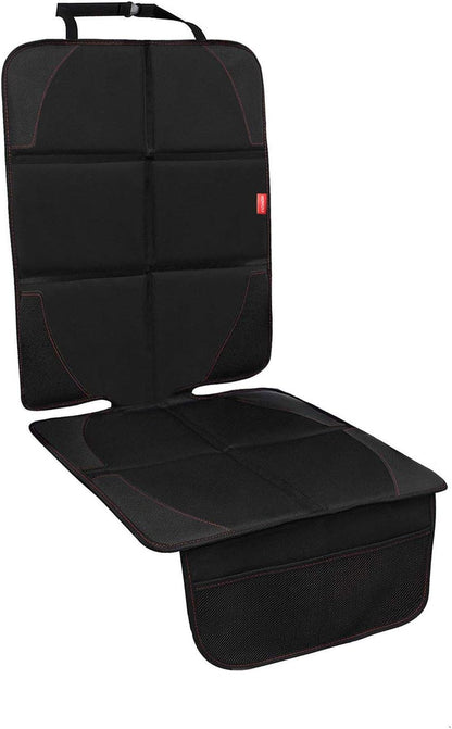 MORROLS Car Seat Protector, 2 Pack Carseat Protector with Thick Padding, Baby/Pets for Child Car Seat-Mesh Pockets-Waterproof-Universal Size(Black)