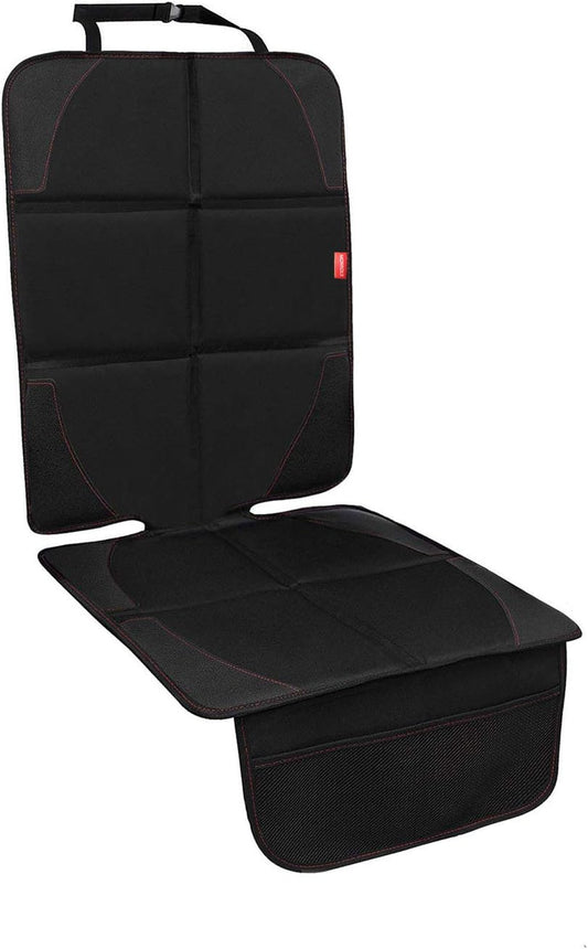 MORROLS Car Seat Protector, 2 Pack Carseat Protector with Thick Padding, Baby/Pets for Child Car Seat-Mesh Pockets-Waterproof-Universal Size(Black)
