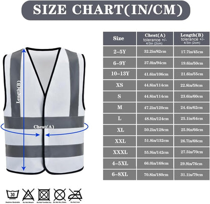 AYKRM 12 colour High visibility viz vest hi vis viz reflective work construction safety vest (XS-8XL) - Colors A