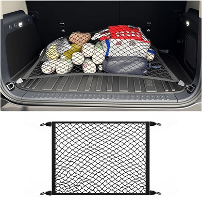 Cargo Net for SUV,Upgraded Highly Elastic Truck Cargo Net with Trunk Net Hooks - Stretch to 62.99"X47.24",Premium Truck Bed Netting for Cargo for Car Organizer and Storage (31.1x22.8)