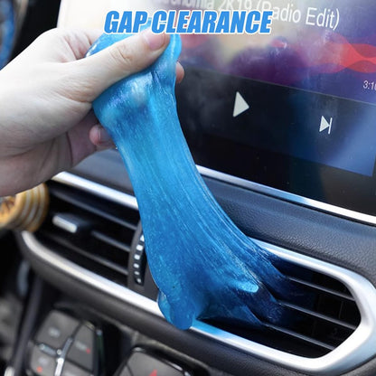 Car Cleaning Gel, Vehicle Dust Detailing Putty Slime Cleaner Kit for Air Vent, Reusable Automotive Interior Detail Clean Mud Removal Tool, Universal for SUV Sedan Truck (Blue)