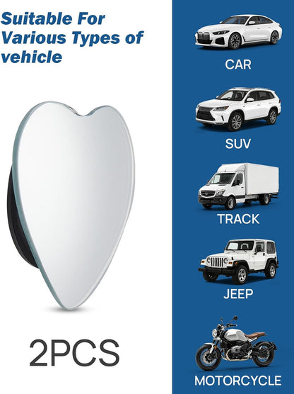 JOYTUTUS Blind Spot Mirror 2 Pack HD Frameless Convex Glass for Wide Angle View and Safer Lane Changing Compatible with Cars SUVs Trucks RVs Easy Stick On & Long Lasting Durability