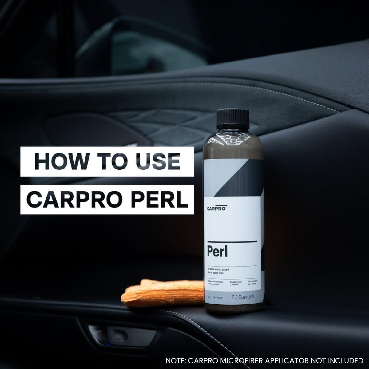 CARPRO PERL Plastic & Rubber Protectant - [Plastic, Engine, Rubber, Leather] - Concentrated Tire Dressing, Water Based UV Protection, Satin Finish - 1 Liter (34oz)