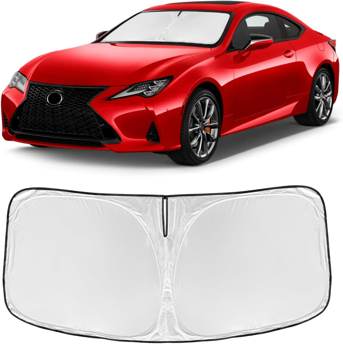for Toyota Tacoma 2016-2023 2024 2025 2026 Sun Shade Sunshade Windshield Cover - 4 Layers Front Window Shade Custom Fit Tacoma 2Dr 4Dr Pickup Sun Visor 240T Shade Blocks UV Rays Car Accessories - Colors F