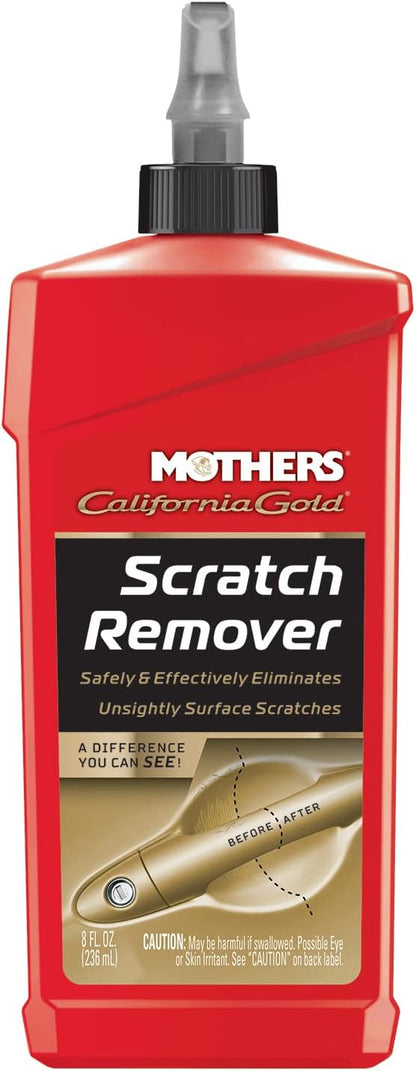 Mothers California Gold Scratch Remover, 8 oz. – Safely & Effectively Eliminates Light Scratches, Scuffs & Transfers from Paint & Clearcoat, Restores Shine Around Handles and High-Touch Areas (08408)