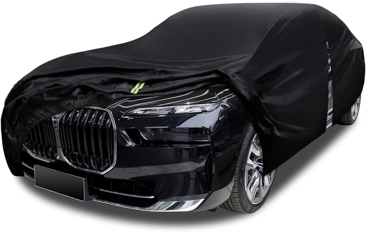 6 Layers Car Cover Waterproof All Weather for Automobiles, Size A3 with Zipper Cotton Fit for Toyota Camry, Honda Accord, Ford Mustang, Chevy Camaro/Malibu,Kia Optima/K5 (187-198 inch)