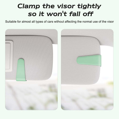 Sotfamily Sunglass Holder for Car Visor, Suede Cloth Magnetic Sunglass Organizer for Car Accessories, 2 Packs, Black