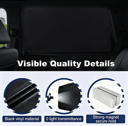 XCBYT Car Window Shades - 4 Pcs Car Privacy Curtains - 100% Block Light Car Window Covers - Magnetic Side Window Sun Shade Keeps Cooler for Breastfeeding, Taking a nap, Changing Clothes, Camping