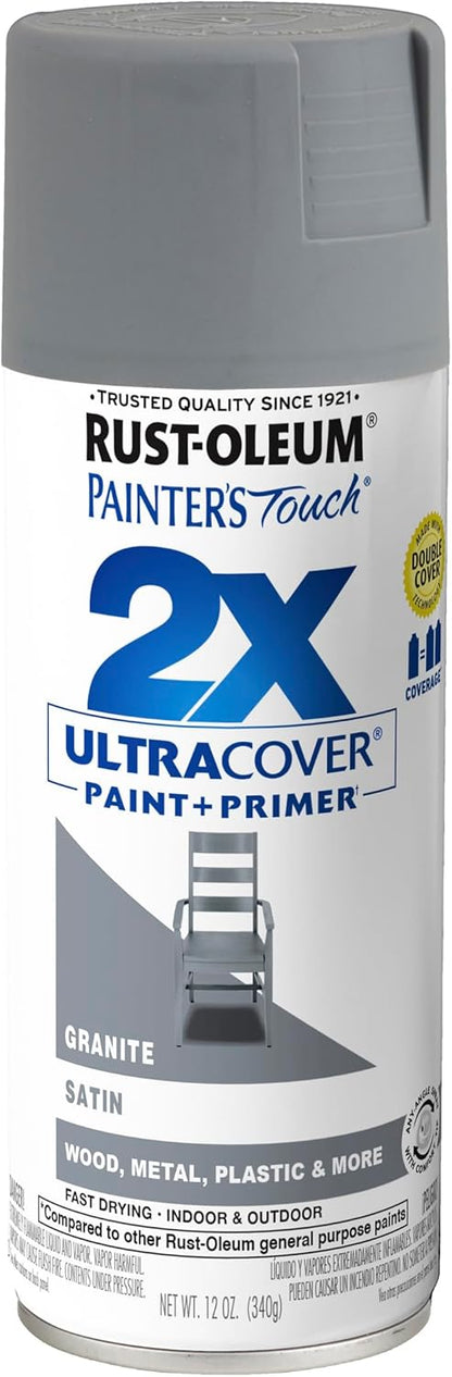 Rust-Oleum 334029 Painter's Touch 2X Ultra Cover Spray Paint, 12 oz, Gloss Clear - Colors C
