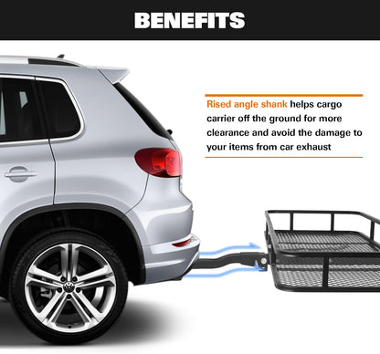 WEIZE 54" x 34" Heavy Duty Roof Rack Basket, 200LBS Universal Rooftop Cargo Basket with Waterproof Bag, Cargo Net & Tie Down Straps, Steel Luggage Holder for Car SUV Truck