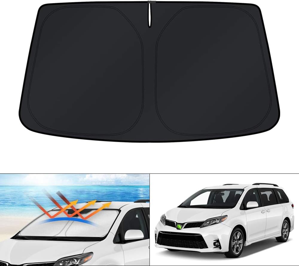 KUST Windshield Sun Shade for Toyota RAV4 2019-2022 2023 2024 2025 2026 Window Accessories Shade Sun Visor Cover Foldable Block UV Rays - Colors C