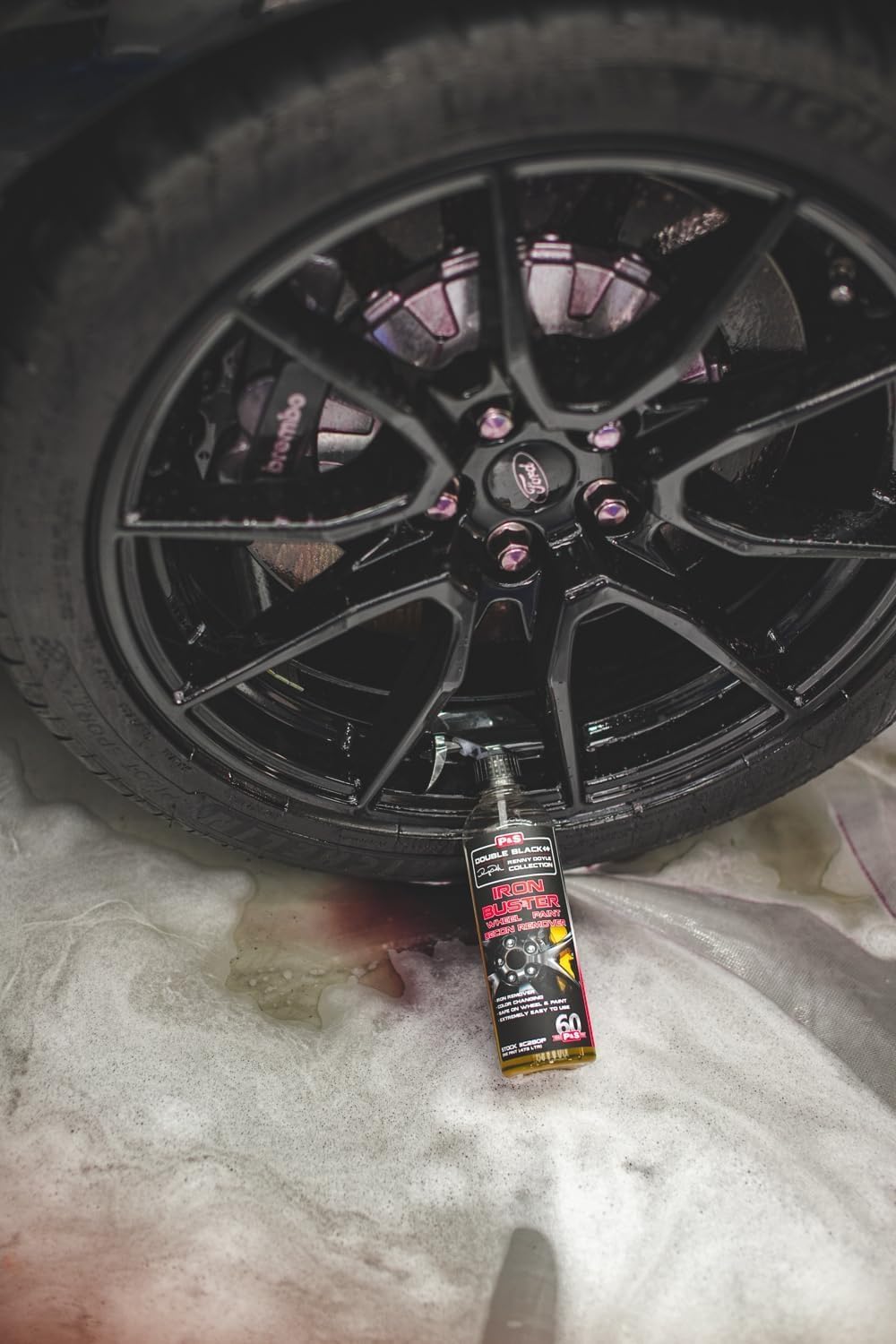 P & S Professional Detail Products Iron Buster Wheel & Paint Decon Remover - pH Balanced, Safe on Alloy, Chrome, Steel & Aluminum Wheels - 16 oz Spray