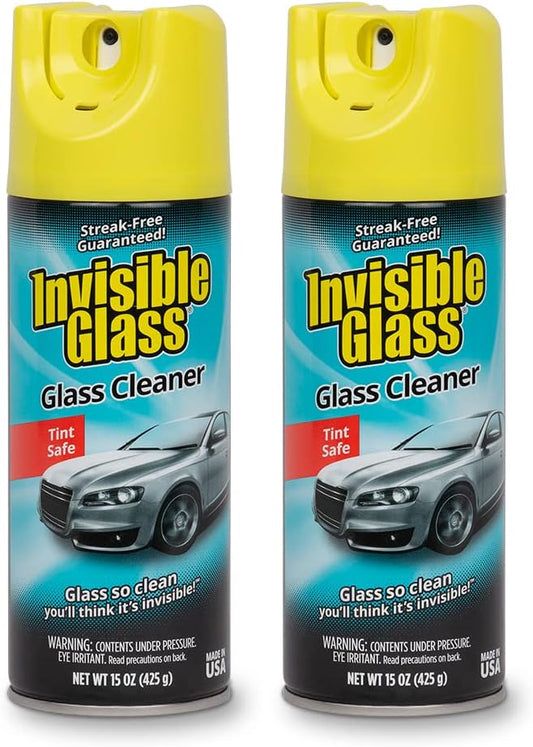 Invisible Glass 91163 Premium Aerosol Glass Cleaner Spray for Car Windshields and Windows, Automotive and Home Window Cleaner, Streak-Free, Ammonia-Free, Tint-Safe – 15 oz