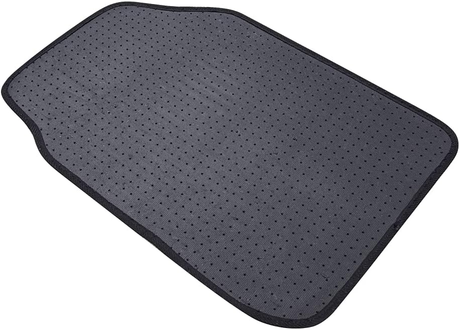 Amazon Basics Universal Fit Anti-Slip Carpet Floor Mats, Full Set for Car, SUV, Van & Truck, 4 count, Black, 25"L x 17.5"W (Front), 13"L x 17.5"W (Rear)