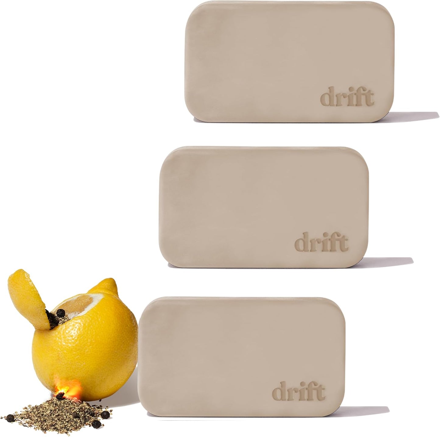 Drift Car Air Freshener - Stone Air Freshener Car Odor Eliminator - Long Lasting Scent - Auto Accessories - Metal Clip - Essential Oils - Clean Ingredients - Open Air Scent Starter Kit