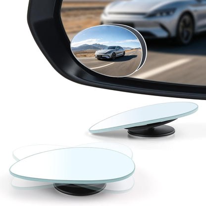 LivTee Blind Spot Mirrors, HD Glass Frameless Convex Rear View Mirrors, Wide Angle Adjustable Stick for Side Mirror, Automotive Exterior Accessories for Car, SUV & Trucks, Pack of 2