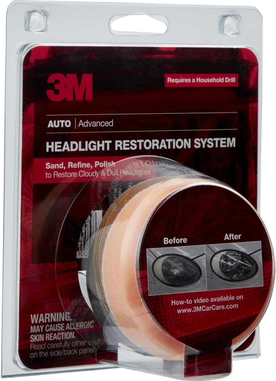 3M Headlight Lens Restoration System, 39008, 1 Kit