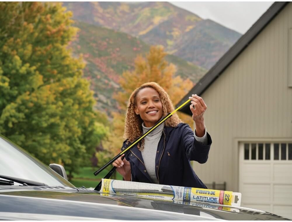 Rain-X 810363 Repellency Water Repellent Wiper Blades, 22" Windshield Wipers (Pack of 2), All Weather Streak-Free for Enhanced Visibility w/Water Repellency Formula [Amazon Exclusive] - Colors A