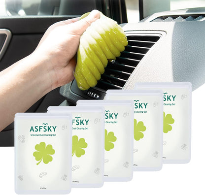 ASFSKY Car Cleaning Gel for Car Detailing Car Cleaning Gel Putty Reusable Keyboard Cleaner Gel Car Putty for Cleaning Dust Universal Cleaning Gel 5 Pack(Green)