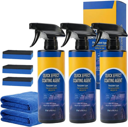 Quick Effect Car Coating Spray, Waterless Wash & Polish, Car Coating Spray for Shine & Protection, Quick Acting Paint Protection and Glass Cleaner (2pcs)