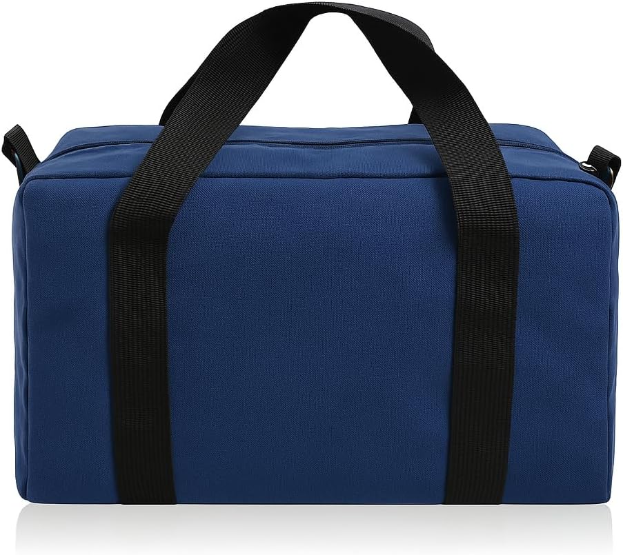 Small Tool Bag,Close Top Wide Mouth Tool Organizer Bag,Large Capacity Tool Bags for Men,Canvas Tool Storage Bag for Storage Handbag for Screwdrivers,Wrench,Pliers Hand Tools (black, 12 Inch)