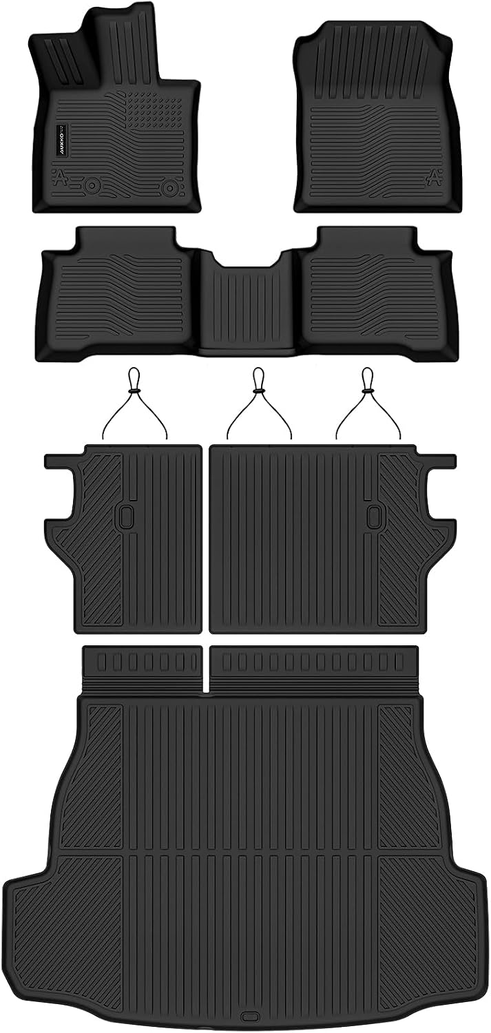 All Weather Floor Mat Fit for Toyota Corolla(Include Hybrid Exclude Hatchback) 2026 2025-2020 TPE Rubber Liners Corolla Accessories All Season Guard Odorless Anti-Slip Liner Black