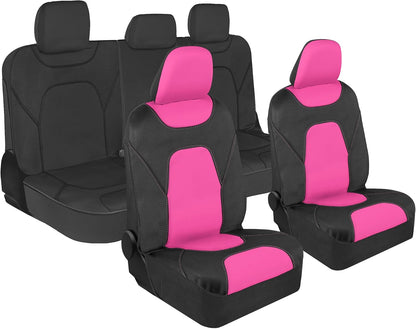 Motor Trend AquaShield Waterproof Front Seat Covers, Black Seat Covers for Cars – Neoprene Front Car Seats Cover, SUV Seat Covers Protector - Car Interior Cover for Auto, Trucks, & Dog Owners