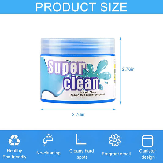 Car Cleaning Gel, Vehicle Dust Detailing Putty Slime Cleaner Kit for Air Vent, Reusable Automotive Interior Detail Clean Mud Removal Tool, Universal for SUV Sedan Truck (Blue)