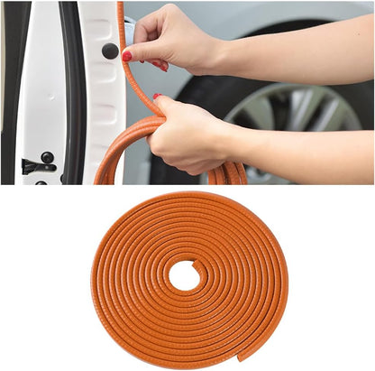 Osilly Car Door Edge Guards, 16Ft Rubber Seal Car Door Edge Trim, U Shape Door Edge Protector Guard, Aluminum Weather Proofing Automotive Door Edge Molding Protection for Most Car (Black)