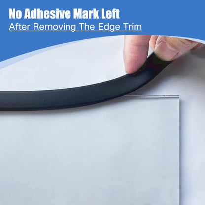 Rubber Edge Trim, Self-Adhesive Rubber Edge Trim, Edge Protector for Sheet Metal, EPDM Material, Fit 1/16"(1.0mm), Length 10Ft, Black Color, U Channel Edge Trim - Colors A