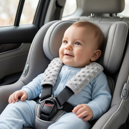 Pro Goleem Car Seat Strap Covers for Babies Soft Car Seat Strap Shoulder Pads for All Car Seats, Stroller, Pushcar, Black
