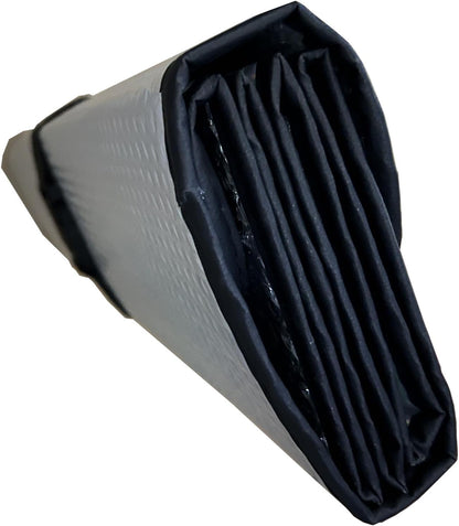 GWUSKDT Car Sun Shade, Sun Protector,Foldable Front Window Shade-Thicken 5-Layer Bubble for Auto Windshield UV Protection and Heat Reflector 58"x 27.5" (Blue)