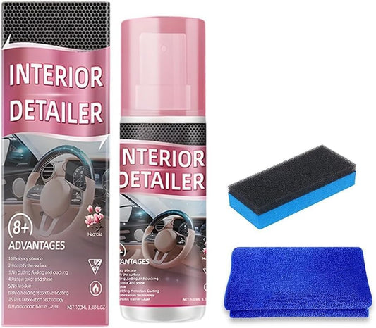 Polishing Cleaner Car Interior, Interior Detail Spray, Car Interior Detailing Cleaner for Rubber, Leather& More, All Purpose Car Interior Detailer Cleaner for Dashboards, Seats, Leather, Plastic
