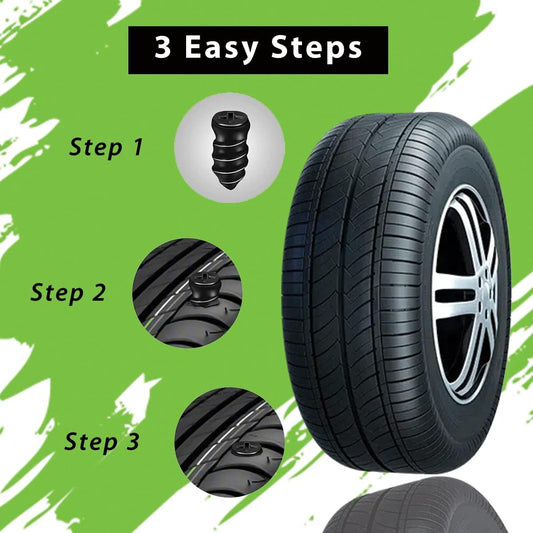 GradCap 20 pcs Tyre Repair Screw, Fast Self-Service Car Puncture Repair Kit, Tire Rubber Nails Tool, Emergency Car Accessories for Bike Motorbike Bicycle Flat Tire Plug with Storage Tool Box (10S/10L)