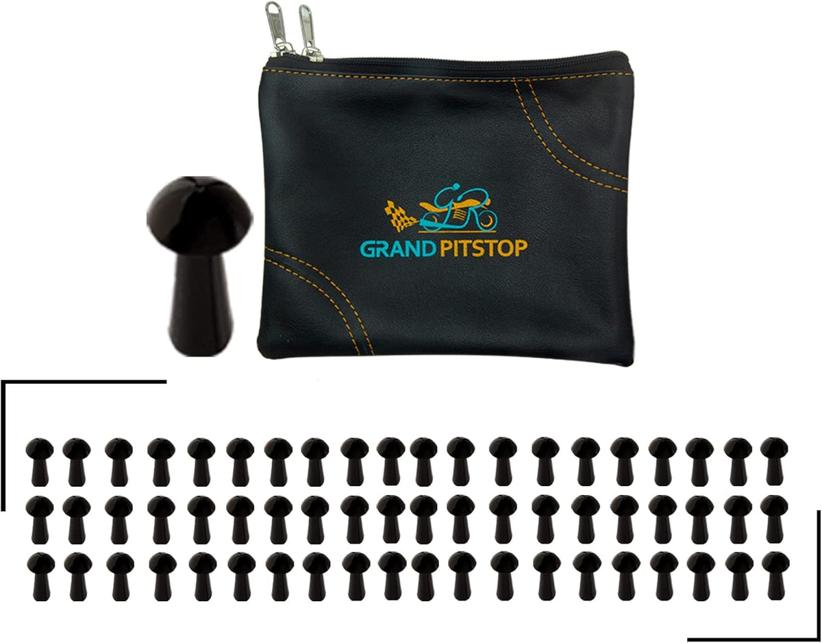 GRAND PITSTOP Tubeless Tire Gun Puncture Repair Kit with Mushroom Plug for Tyre Punctures and Flats on Cars, Motorcycles, ATV, Trucks & Tractors (Gun Puncture Kit 30 Plugs)