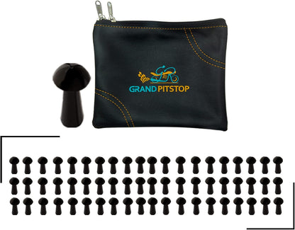 GRAND PITSTOP Tubeless Tire Gun Puncture Repair Kit with Mushroom Plug for Tyre Punctures and Flats on Cars, Motorcycles, ATV, Trucks & Tractors (Gun Puncture Kit 30 Plugs)