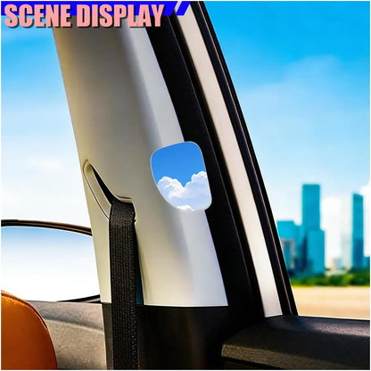 2PCS Heart Shaped Car Blind Spot Mirrors, HD Glass Wide Angle Side Mirrors for Enhanced Safety, Adjustable Frameless Rear View Mirror, Universal Car Exterior Accessories(Heart)