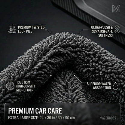 Twisted Microfiber Towel, Premium Microfiber Towels for Cars, Car Drying Towel, Ultra Absorbent Quick Dry Towel, Drying Cloths Auto Detailing for Streak Free Auto Finish