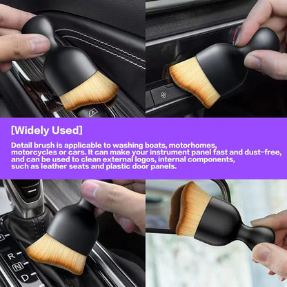 AOCISKA Car Interior Detailing Brush,Soft Bristle Cleaning Brush Car Detailing Brush Dusting Brush,Car Interior Cleaning Tool,Auto Detail Brush Car Dash Duster Brush (Black)