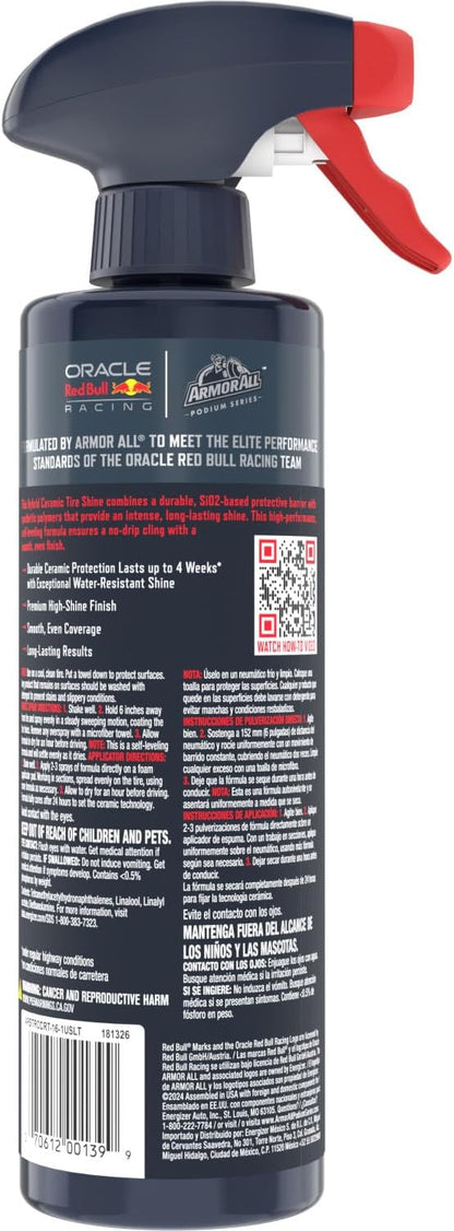 Armor All Podium Series High Shine Hybrid Ceramic Car Spray Wax, Safe on All Car Paint Finishes, Developed With Oracle Red Bull Racing, 16 fl oz