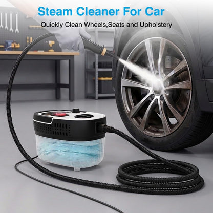 Steam Cleaner for Home & Car Detailing, 2500W High Pressure Portable Steamer with 6-Level Adjustable Steam, 15s Heat-Up, 9.8ft Long Hose, ANSI Z87.1 Goggles, 17-Pcs Kit for Tile, Grout, Hardwood