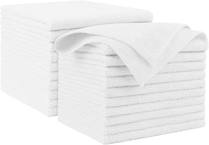 AIDEA Microfiber Cleaning Cloth, 50PK, Microfiber Towels for Cars, Premium Wash Cloths, Dusting Cloth Cleaning Rags, Absorbent Towels for SUVs, House, Kitchen, Window, Cleaning Supplies12×12"