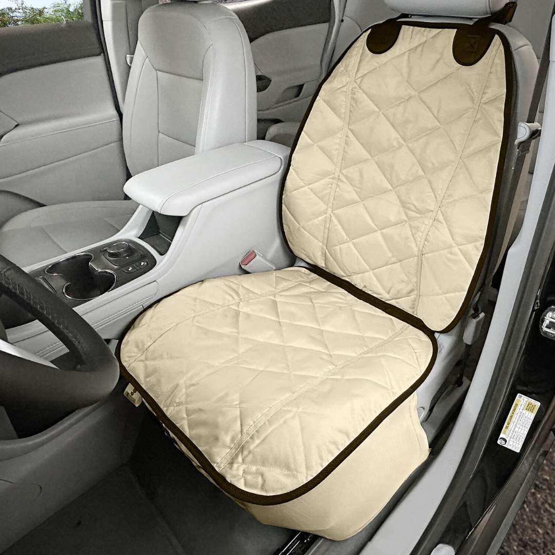 4Knines Car Seat Cover for Dogs – Durable Captains Seat & Front Seat Protector for Dogs, Waterproof, Non-Slip Car Seat Cover for Pets, Easy Install, Protects Vehicle from Dirt, Fur, Scratches (Black)