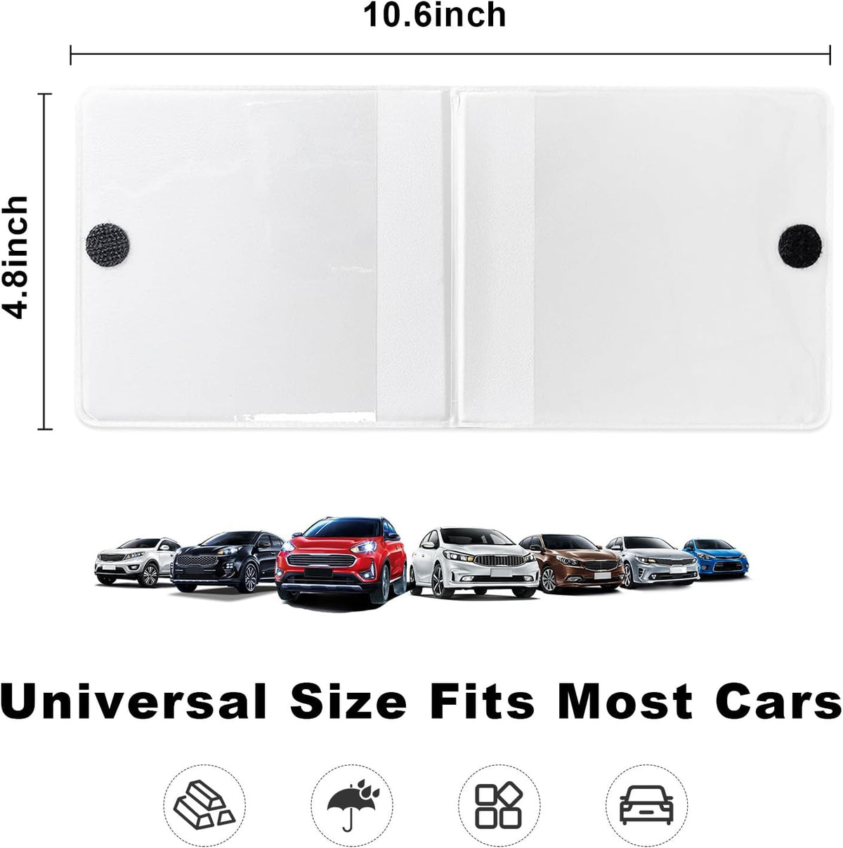 Yourkar 4PCS Car Registration Insurance Holder, Vehicle Glove Box Car Organizer with Magic Tape Closure, Driver License Keeper for Cars, Car Accessories (Big Car, Blue