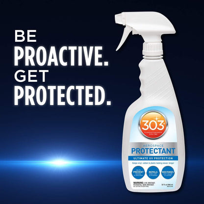 303 Products Aerospace Protectant Spray, UV Protection for Outdoor Surfaces – Protects Vinyl, Plastic & Rubber, Repels Dust & Dirt, Matte Finish, 10 oz