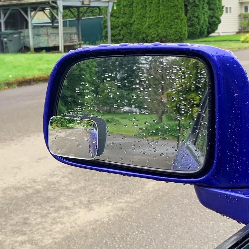 Ampper Blind Spot Mirror, 2" Round HD Glass Frameless Convex Rear View Mirror, Pack of 2