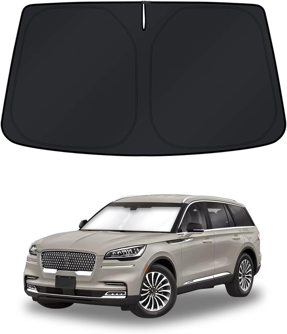 KUST Windshield Sun Shade for Toyota RAV4 2019-2022 2023 2024 2025 2026 Window Accessories Shade Sun Visor Cover Foldable Block UV Rays - Colors E