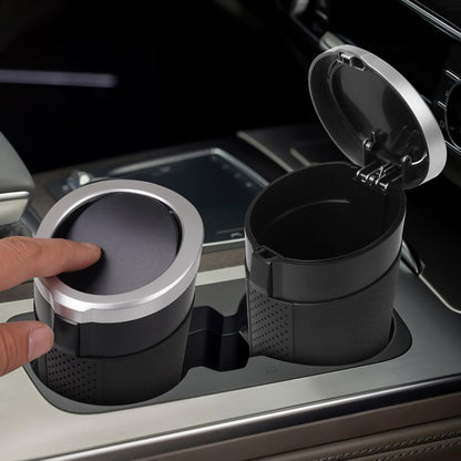 Car Trash Can Bin with Lid - 2 Packs Mini Car Garbage Can Cup Holder-Black Small Leakproof Vehicle Trash Garbage Can Bin-Automotive Car Organizers and Storage for Back Seat SUV Truck Accessories
